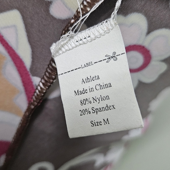 Athleta Womens Tankini Swimsuit Top V-Neck Racerback Brown Size M - Picture 6 of 6